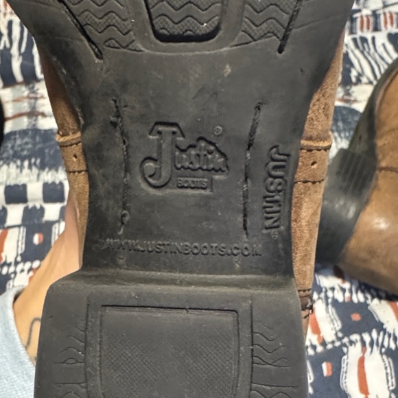 Brown and Turquoise Western Boots - Picture 3 of 3